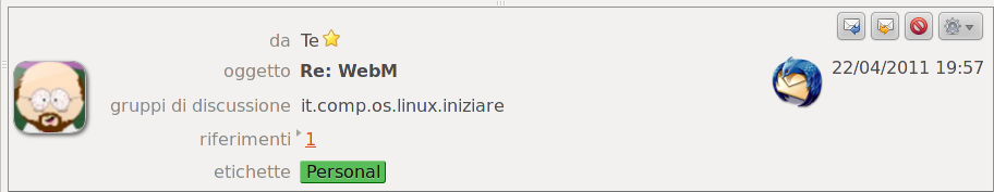  |Mozilla Thunderbird 3 prima dell'installazione di Compact Header